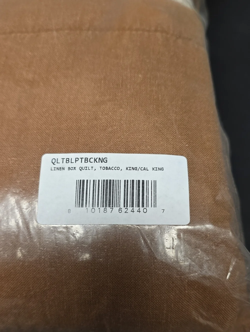 Parachute Linen Box Quilt- King - Tobacco- NWT- KING, CAL KING